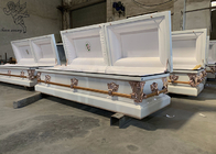 Desain Logam Bentuk persegi panjang Premium Metal Coffin Untuk Profesional Pemakaman