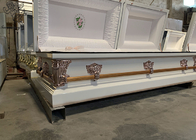 Desain Logam Bentuk persegi panjang Premium Metal Coffin Untuk Profesional Pemakaman