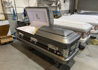 ISO9001 Peti besi tahan karat yang dapat disesuaikan untuk pengaturan pemakaman