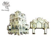 Customized Virgin Plastic Casket Corners Pale Golden American Style Dengan Katedral