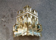 Customized Virgin Plastic Casket Corners Pale Golden American Style Dengan Katedral
