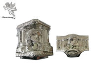 Silver Plastic Coffin Decoratin, Bagian Dekorasi Pemakaman Model Peti mati Kristus