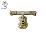 Golden Funeral Metal Casket Menangani Gaya Eropa Dewasa H9023 Disesuaikan