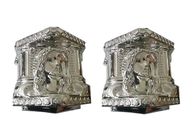 American Style Coffin Fittings ABS / PP Casket Corner Dengan Silver - Plate TX - Christ B #