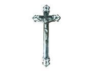 PP Recycle Plastic Jesus Cross, Dekorasi Coffin Casket Crucifix 38.5 × 18.5 Cm