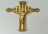 29 × 16cm PP Casket Crucifix Untuk Dekorasi Tutup Peti Mati