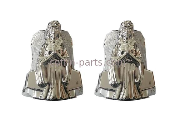 Angel Corner Plastic Coffin Parts Decoration PP Recycle Materials Matching Steel Bars