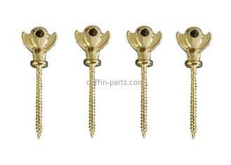 Gold Metal Screw In Coffin American Style , Coffins And Caskets Accessories