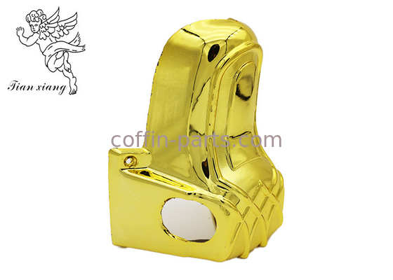 Bahan Plastik ABS Silver Casket Corners Casket Hardware Dengan Metal Bars