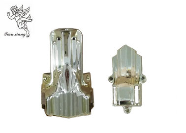 10 # Casket Corners Coffin Decoration 56cm X 42cm X 37cm Silver ABS Material