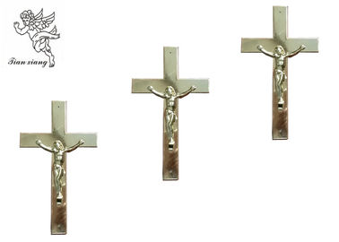 Plastik Jesus Coffin Crucifix Pale Gold Size 24 × 14 Cm 200 Pcs / Ctn TX - Jesus 6 #