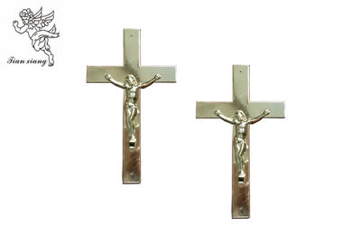 Plastik Jesus Coffin Crucifix Pale Gold Size 24 × 14 Cm 200 Pcs / Ctn TX - Jesus 6 #