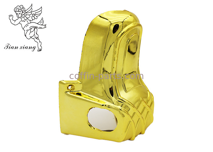 Bahan Plastik ABS Silver Casket Corners Casket Hardware Dengan Metal Bars