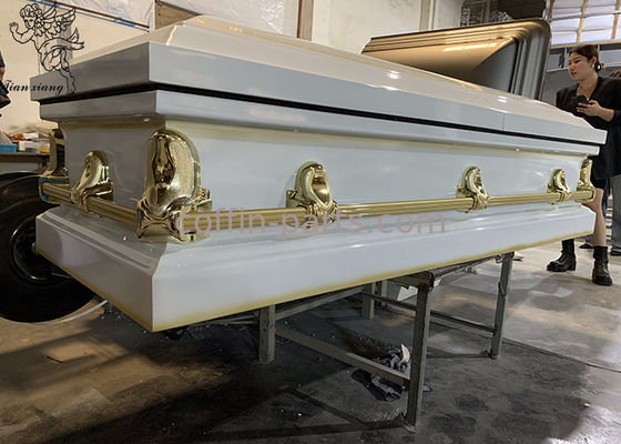 Urn Shaped Metal Casket Coffin Gauge Steel Material Fireproof Performance