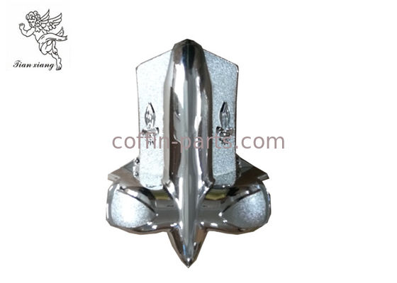 Silver  Plastic Material Funeral  Decorative Casket Corner with  Steel bar