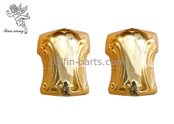 Dark Glod PP Recycle Plastic Material Coffin Accessories Casket Corner for swing handle