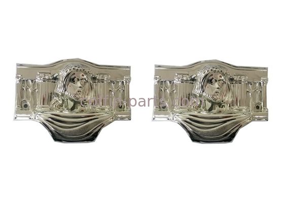 American Style Coffin Fittings ABS / PP Casket Corner With Silver - Plate TX - Christ B#