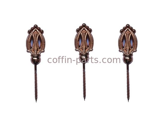 Coper Color Casket Hardware Screw 4# Funeral Coffin Fittings With Bracket