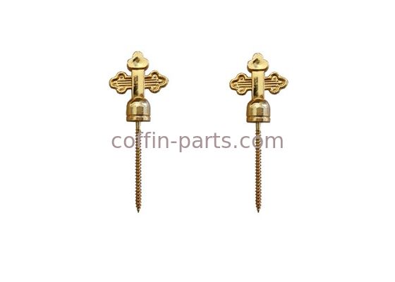 Funeral Decoration Coffin Screw 5#  Matching With Brackets Gold Cross Shaped
