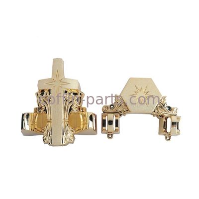 American Style Gold Plastic Casket Corners With Iron Tubes