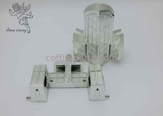 Silver Color Coffin Corners Casket Accessories Plastic Material
