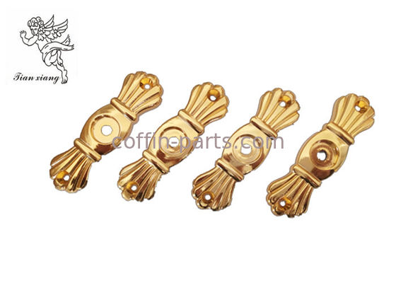 Gold Funeral Coffin HardwareBracket Cocok dengan Screw, Peti mati Pemasok Hardware