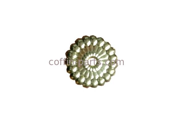 Round Peti Mati Dekorasi Coffin Fittings, Gold Coffin Bracket Casket Grosir Hardware